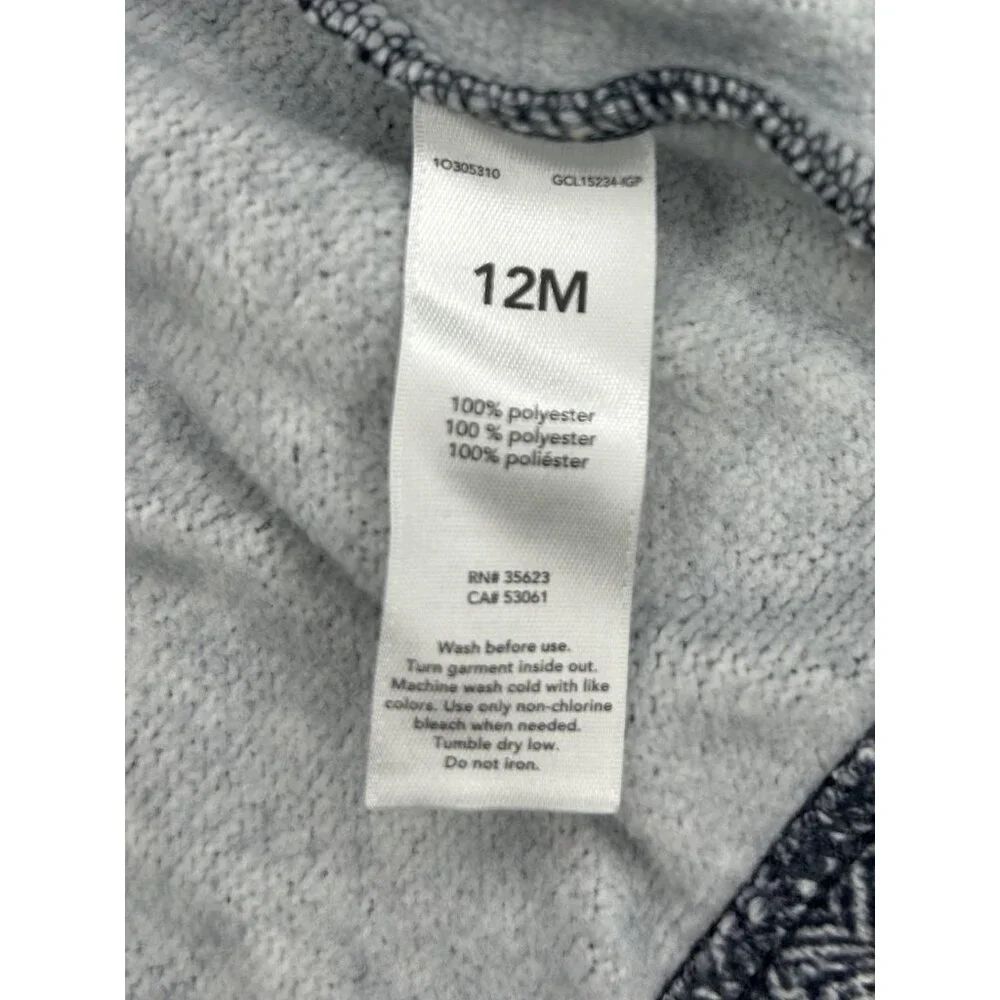 Carters Cardigan Sweater Baby 12M Gray Herringbone Button Jacket Boys Old Money‎